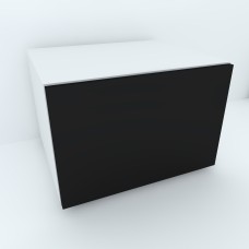 Armonia Comoda alba cu o usa cu sistem push front PAL Negru